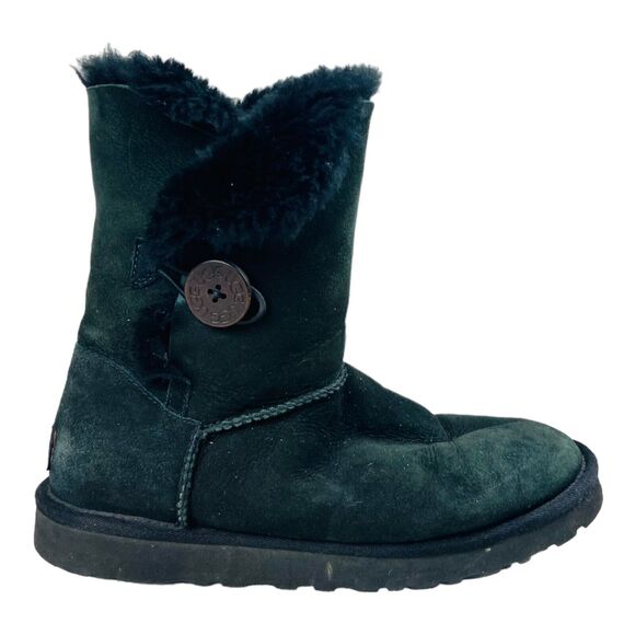UGG Australia Women's Bailey Sheepskin Shearling Winter Ankle Boots Black US 8 - Picture 5 of 12